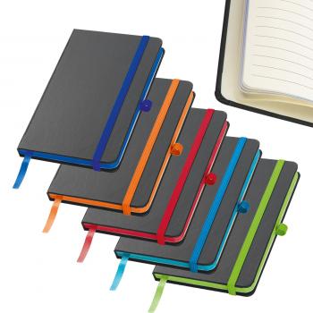 5x Notizbuch / DIN A6 / 160 S. / liniert / PU Hardcover / 5 Farben