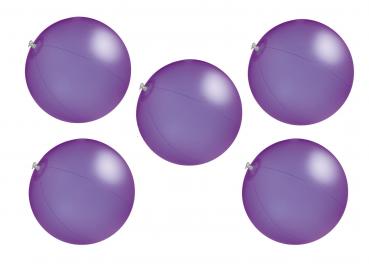 5x Strandball / Wasserball / Farbe: lila