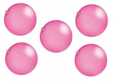 5x Strandball / Wasserball / Farbe: pink