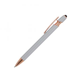 5x Touchpen Kugelschreiber "Roségold" / aus Metall / Soft-Touch / 5 Farben