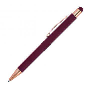5x Touchpen Kugelschreiber "Rosegold" / aus Metall / 5 Farben
