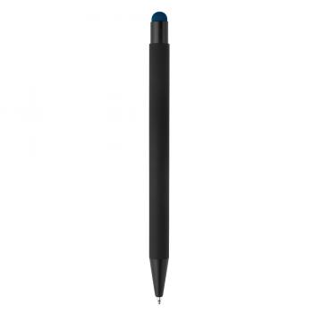 5x Touchpen Kugelschreiber mit Namensgravur - aus Metall - Stylusfarbe: blau