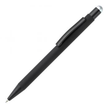 5x Touchpen Kugelschreiber mit Namensgravur - aus Metall - Stylusfarbe: silber