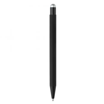5x Touchpen Kugelschreiber mit Namensgravur - aus Metall - Stylusfarbe: silber