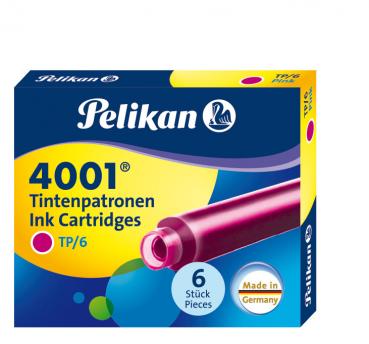 6 Pelikan Tintenpatronen 4001® / Füllerpatronen / Farbe: pink