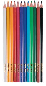 60 Dreikant Buntstifte / 12 verschiedene Farben