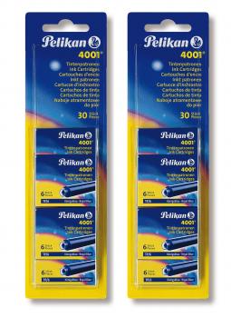 60 Pelikan Tintenpatronen 4001® / Füllerpatronen / Farbe: königsblau