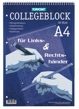 6x Collegeblock DIN A4 für Rechts & Linkshänder liniert