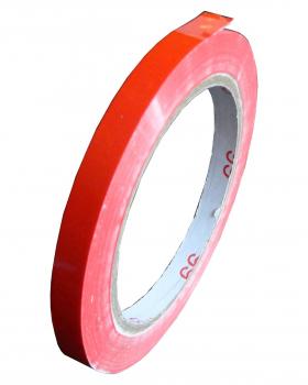 6x PVC Klebeband / 66m x 9mm / leise abrollend / Farbe: rot