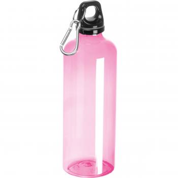 6x Sporttrinkflasche mit Karabinerhaken / 600ml / 6 Farben