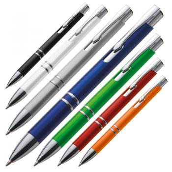 7 Kugelschreiber aus Kunststoff / 7 verschiedene Farben