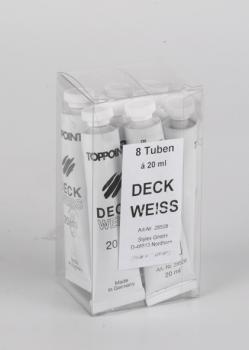 8 Tuben Deckweiß mit je 20ml