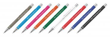 9 Gel-Kugelschreiber mit Gravur / aus Metall / Gelschreiber / 9 Farben