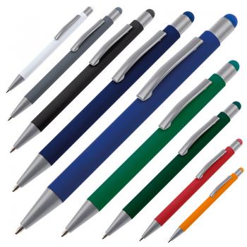 9 Touchpen Kugelschreiber / aus Metall / 9 verschieden Farben