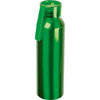 Aluminium Trinkflasche mit Gravur / mit Trageschlaufe / 600ml / Farbe: grün