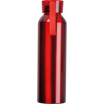 Aluminium Trinkflasche mit Gravur / mit Trageschlaufe / 600ml / Farbe: rot