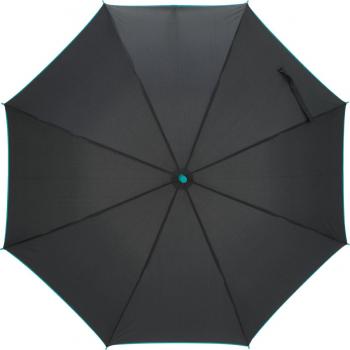 Automatik-Regenschirm / mit Fiberglasgestänge / Farbe: schwarz-türkis