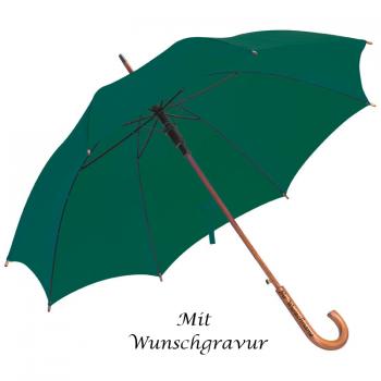 Automatik-Regenschirm mit Gravur / Farbe: dunkelgrün