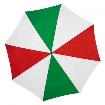 Automatik-Regenschirm mit Gravur / Farbe: grün/rot