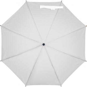 Automatik-Regenschirm mit Holzgriff / Farbe: weiß