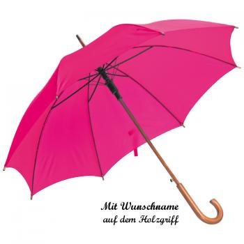 Automatik-Regenschirm mit Namensgravur - Farbe: pink