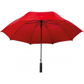 Automatik-Regenschirm XXL / mit Softgriff / Farbe: rot