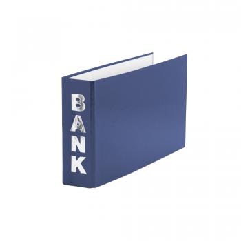 Bankordner / 140x250mm / für Kontoauszüge / Farbe: blau