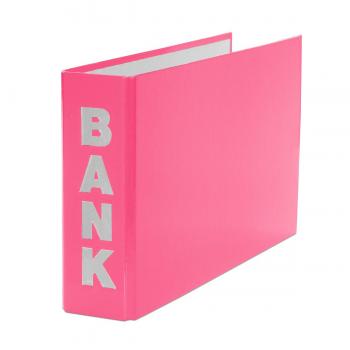 Bankordner / 140x250mm / für Kontoauszüge / Farbe: pink