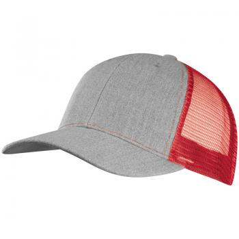 Basecap mit Netz / Farbe: grau-rot