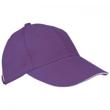 Baumwoll-Basecap 6 Panel heavy-brushed Cotton / Farbe: lila
