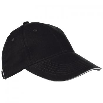 Baumwoll-Basecap 6 Panel heavy-brushed Cotton / Farbe: schwarz