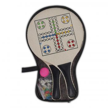 Beachball Set mit aufgedrucktem Ludo und Schachspiel