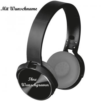 Bluetooth Kopfhörer mit Namensgravur - Farbe: schwarz