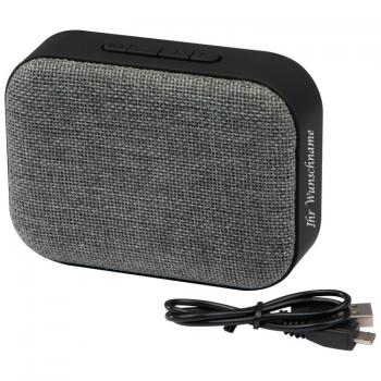 Bluetooth Lautsprecher mit Gravur / mit Radio, USB-Ladekabel, Mini USB-Anschluss