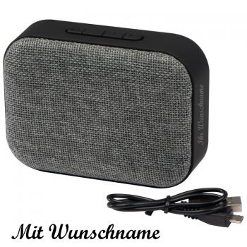 Bluetooth Lautsprecher mit Namensgravur - mit Radio, USB-Ladekabel,USB-Anschluss