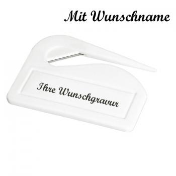 Brieföffner mit Metallklinge mit Namensgravur