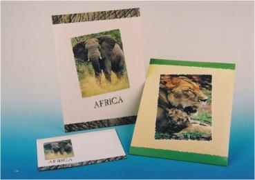 Briefpapier Set Mappe 10 Blatt & 10 Briefumschläge mit Elephantenmotiv