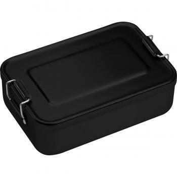 Brotzeitdose aus Aluminium / Lunchbox / Brotdose / Farbe: schwarz