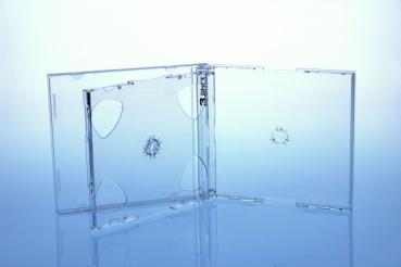 CD/DVD Jewelcase 3fach 3er / Hüllen für 3 Disc / glasklar/transparent