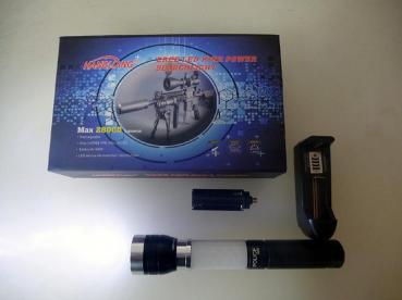 Cree-LED Taschenlampe SWAT / 25W / Edelstahl / wasserdicht / mit Roten Warnlicht