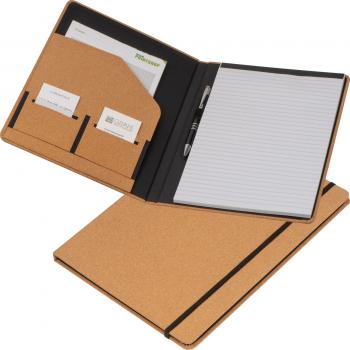 Dokumentenmappe / aus Kork / DIN A4 / mit Schreibblock 60 Blatt