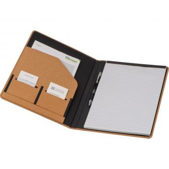 Dokumentenmappe / aus Kork / DIN A4 / mit Schreibblock 60 Blatt