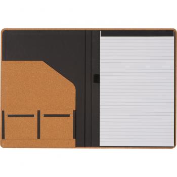 Dokumentenmappe / aus Kork / DIN A4 / mit Schreibblock 60 Blatt