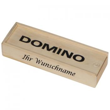 Domino Spiel mit Gravur / aus Holz / Reisespiel