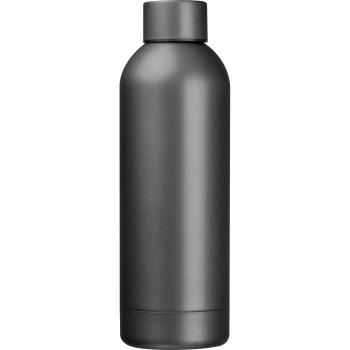Doppelwandige Trinkflasche aus Edelstahl mit Namensgravur - 500 ml - anthrazit