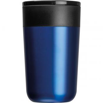 Doppelwandiger Trinkbecher aus Edelstahl mit Namensgravur - 400ml - Farbe: blau