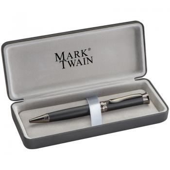 Drehkugelschreiber "Mark Twain" / aus Metall mit verchromten Applikationen