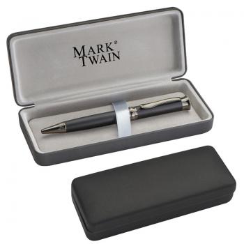 Drehkugelschreiber "Mark Twain" / aus Metall mit verchromten Applikationen