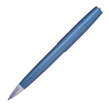 Drehkugelschreiber aus Metall mit Gravur / incl. Geschenkverpackung / blau