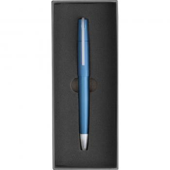 Drehkugelschreiber aus Metall mit Gravur / incl. Geschenkverpackung / blau